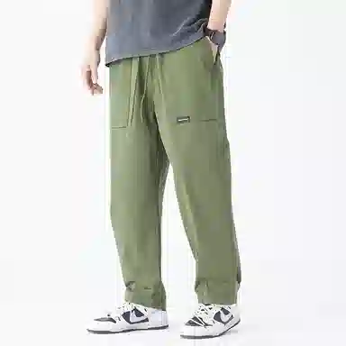 三体 宽松直筒松紧休闲裤 男女同款