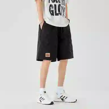 三体 超级符号系列 织唛抽绳五分美式复古学生多巴胺篮球裤宽松时尚百搭高街潮牌舒适街头透气学生机能风休闲短裤 男女同款