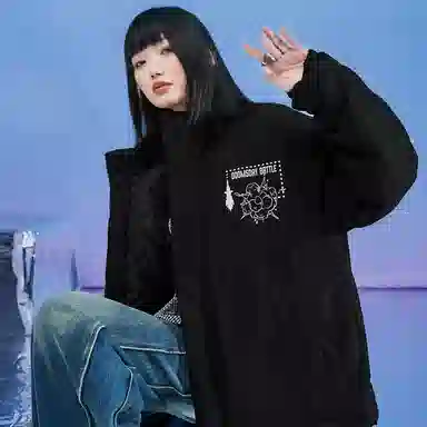 三体 末日之战系列 亚洲舰队系列 休闲保暖加厚户外机能风立领日常美式防风防水防寒柔软舒适宽松面包棉服 男女同款