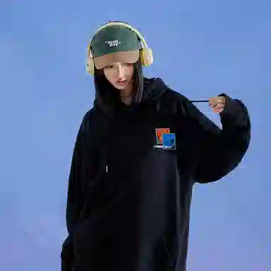 三体 二向箔系列 休闲防风重磅日常通勤保暖连帽落肩厚款卫衣 男女同款