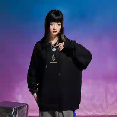 三体 美式百搭印花连帽卫衣 男女同款