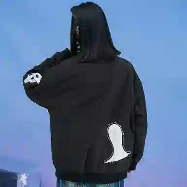 三体 红岸基地系列 监听员趣味复古大绣花字母基础款纯色棒球翻领拉链宽松休闲保暖防水棉服 男女同款