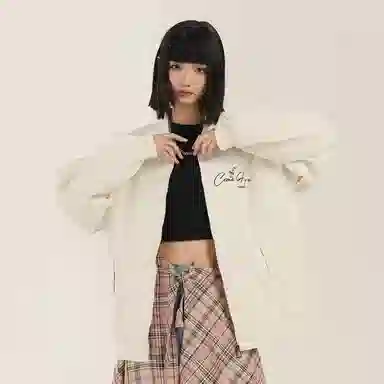 三体 红岸基地系列 美式复古简约基础款纯色字母印花休闲宽松学生多巴胺棒球服防风户外工装机能风飞行员服夹克外套 男女同款