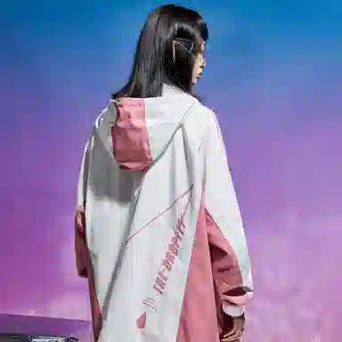 三体  文明水滴圣母眼泪系列 基础款字母印花连帽  防水防风冲锋衣 男女同款