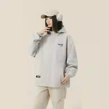 三体 游戏系列 简约基础款字母印花休闲美式复古高街潮牌户外工装机能风多巴胺宽松防风防寒百搭日系连帽长袖夹克外套 男女同款