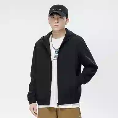 真维斯 山系户外纯色基础款学生党好物宽松落肩飞行百搭休闲连帽日常潮流百搭防风防水通勤夹克 男女同款