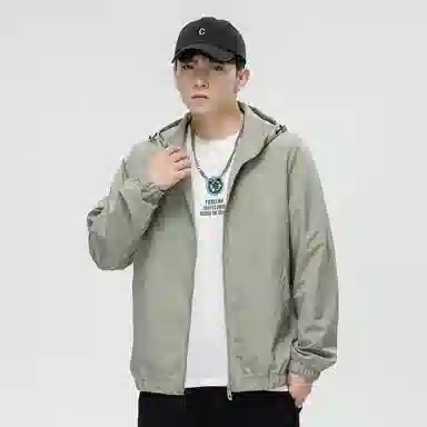 真维斯 山系户外纯色基础款学生党好物宽松落肩飞行百搭休闲连帽日常潮流百搭防风防水通勤夹克 男女同款