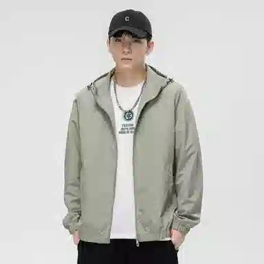 真维斯 山系户外纯色基础款学生党好物宽松落肩飞行百搭休闲连帽日常潮流百搭防风防水通勤夹克 男女同款