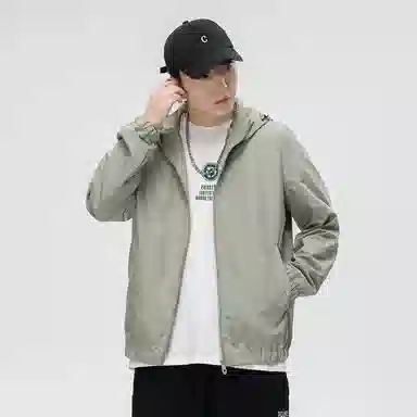 真维斯 山系户外纯色基础款学生党好物宽松落肩飞行百搭休闲连帽日常潮流百搭防风防水通勤夹克 男女同款