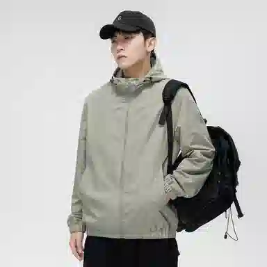 真维斯 山系户外纯色基础款学生党好物宽松落肩飞行百搭休闲连帽日常潮流百搭防风防水通勤夹克 男女同款