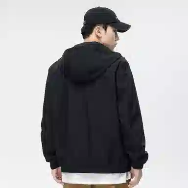 真维斯 山系户外纯色基础款学生党好物宽松落肩飞行百搭休闲连帽日常潮流百搭防风防水通勤夹克 男女同款