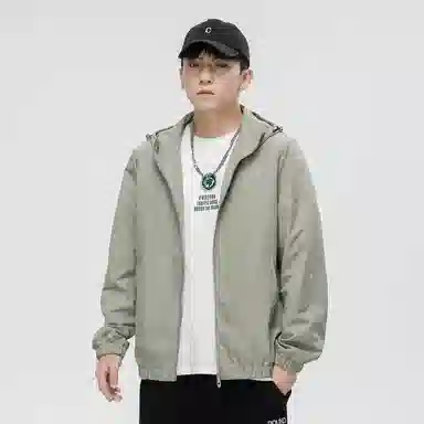 真维斯 山系户外纯色基础款学生党好物宽松落肩飞行百搭休闲连帽日常潮流百搭防风防水通勤夹克 男女同款