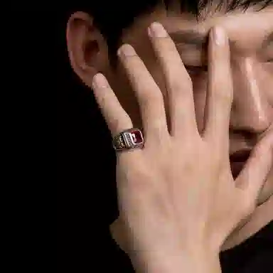 Yamagata Dragon Lion Gemstone Ring 925 Silver