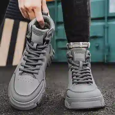 皮革 简约个性时尚经典百搭潮流 短筒 马丁靴 男款