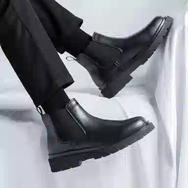 敦奴 复古百搭经典时尚 短筒 切尔西靴 男款