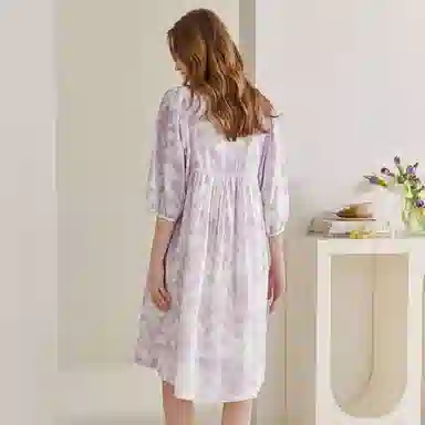 芬腾 宽松休闲圆领睡裙 女款 浅紫
