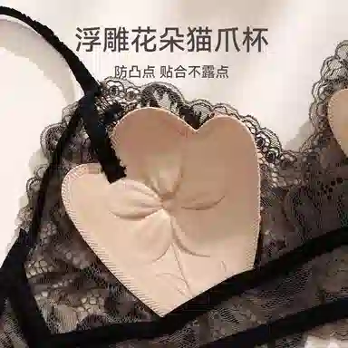 芬腾 上托防下垂性感美背蕾丝薄款透气舒适无钢圈文胸 女款