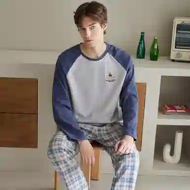 芬腾 长袖休闲家居服长裤睡衣套装 男款