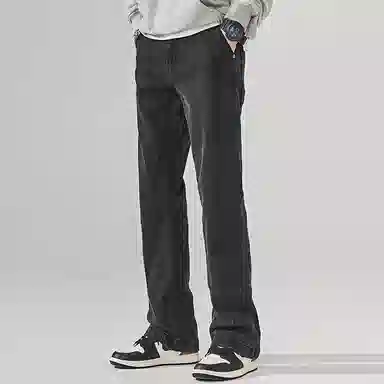 ALL IN Straight Leg Denim Pants Black