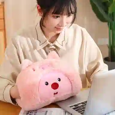 卡威 卡通兔毛暖手 加厚 可爱 玩偶周边