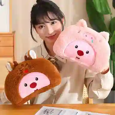 卡威 卡通兔毛暖手 加厚 可爱 玩偶周边