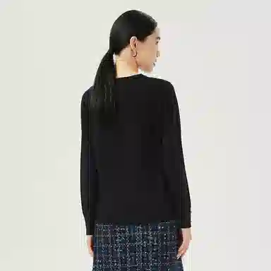 恒源祥 精纺圆领长袖薄款开衫毛衣 女款