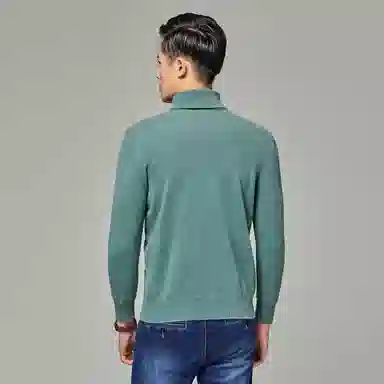 恒源祥 纯色高领套头长袖羊绒衫 男款