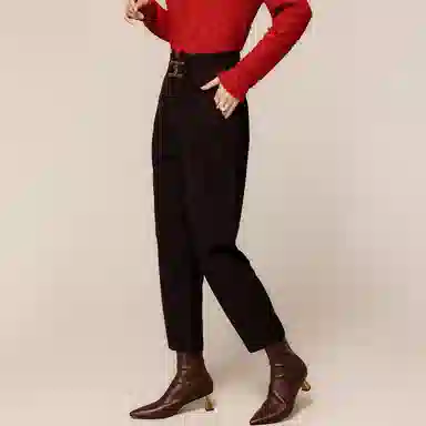 恒源祥 高腰九分休闲裤 女款 灰色