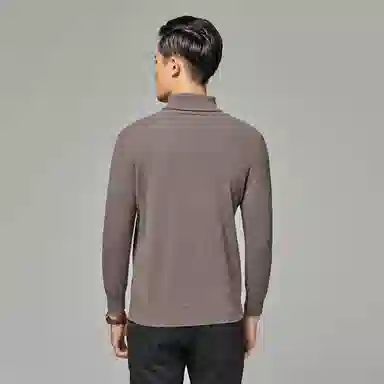 恒源祥 纯色高领套头长袖羊绒衫 男款