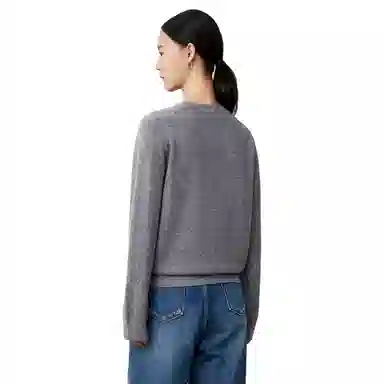 恒源祥 圆领套头纯色长袖舒适毛衣 女款