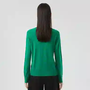 恒源祥 精纺圆领长袖薄款开衫毛衣 女款