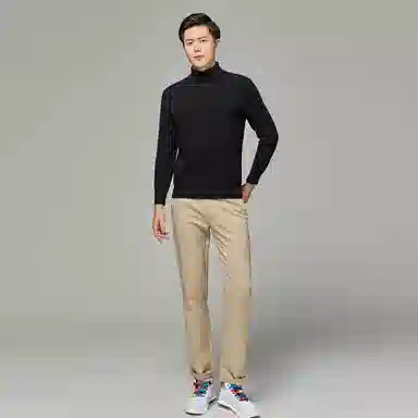 恒源祥 纯色高领套头长袖羊绒衫 男款