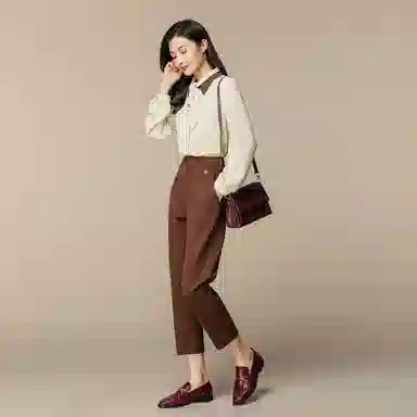 恒源祥 纯色休闲长袖衬衫 女款