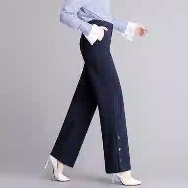 恒源祥 高腰阔腿裤垂坠感纯色休闲裤 女款