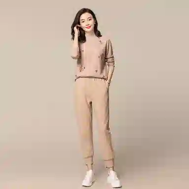 恒源祥 宽松休闲重磅束脚运动休闲裤 女款