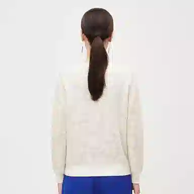 恒源祥 圆领纯色提花套头毛衣 女款