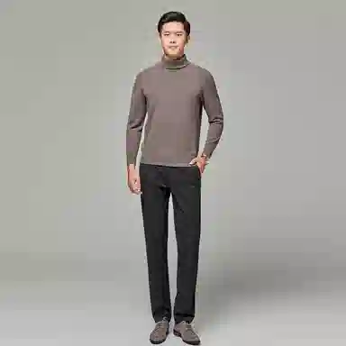 恒源祥 纯色高领套头长袖羊绒衫 男款