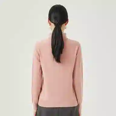 恒源祥 堆堆领纯色打底羊绒衫 女款