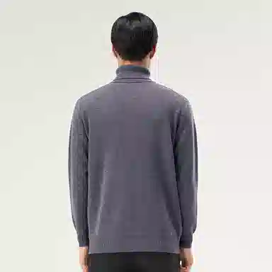 恒源祥 纯色高领针织毛衣 男款