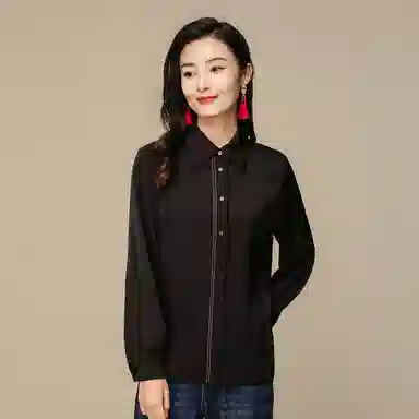 恒源祥 轻熟港味雪纺长袖衬衫 女款