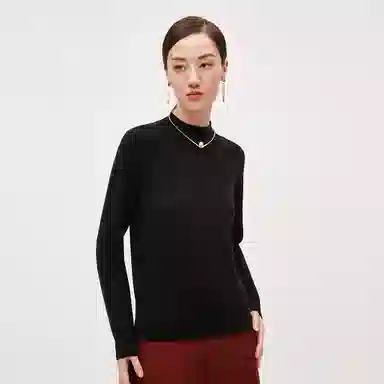 恒源祥 半高领针织衫打底羊绒衫 女款