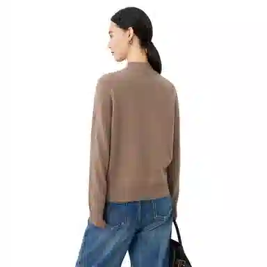 恒源祥 圆领套头纯色长袖舒适毛衣 女款