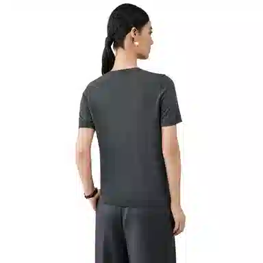 恒源祥 羊毛衫女纯圆领纯色短袖修身针织衫 女款