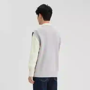 恒源祥 合身直筒纯色简约背心 男款