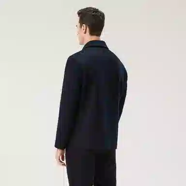 恒源祥 纯色翻领毛呢夹克 男款