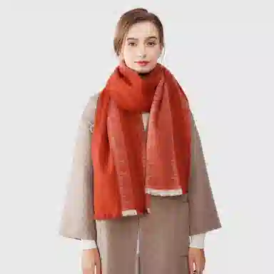 恒源祥 轻奢欧美保简约时尚 绒线围巾 男女同款情侣款