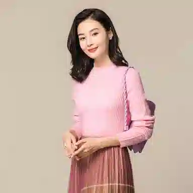 恒源祥 竖坑条修身羊绒衫 女款