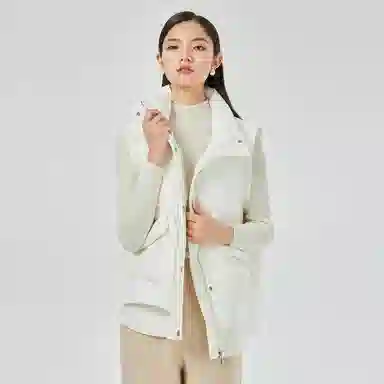 恒源祥 立领单排扣坎肩白鸭绒羽绒马甲 女款