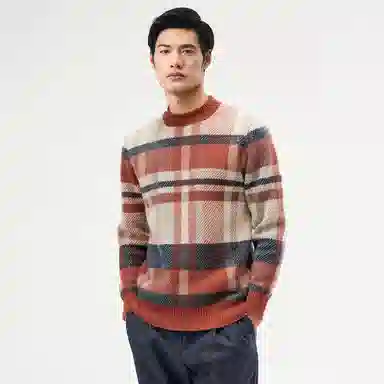 恒源祥 加厚保暖半高领羊绒衫 男款