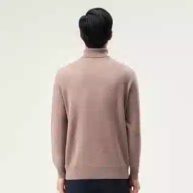 恒源祥 纯色高领针织毛衣 男款